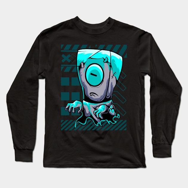 Cartoon monster character Long Sleeve T-Shirt by Ihsanmtsm Illustration